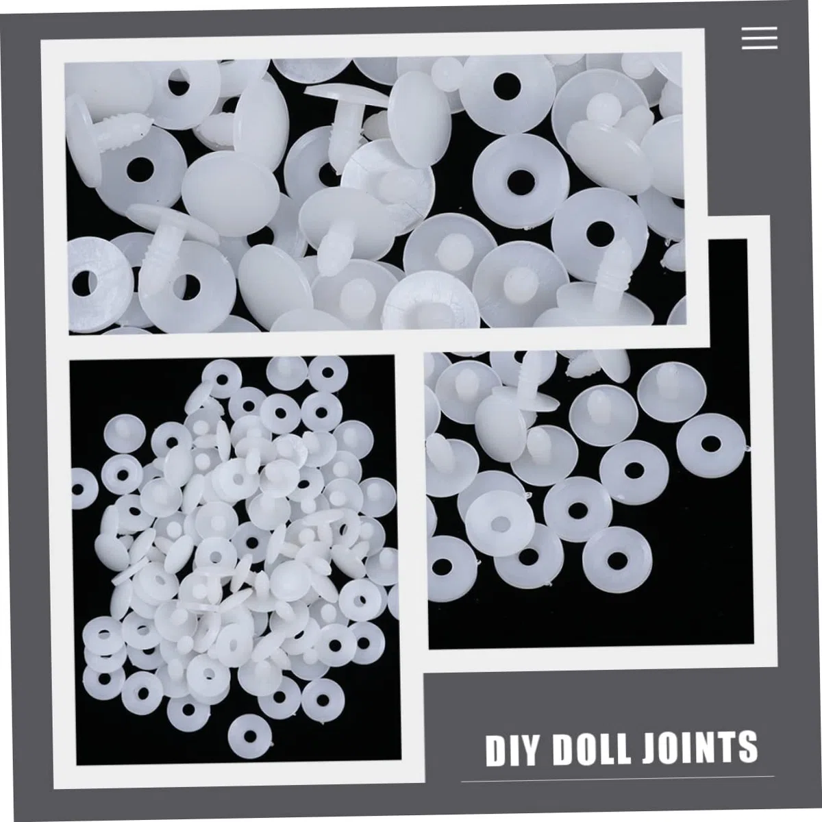 100 Set di Articolazioni per Bambole in Plastica Bianche Multiuso per Fai da Te Accessori per Interazione Genitori-Figli e Modellismo