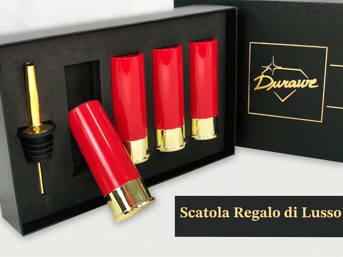 Bicchieri da shot calibro 12, confezione regalo da 4, bicchierini da sparo, alcool, ottima idea per uomini, mini tazze, per whisky, rum, tequila, liquori,ecc