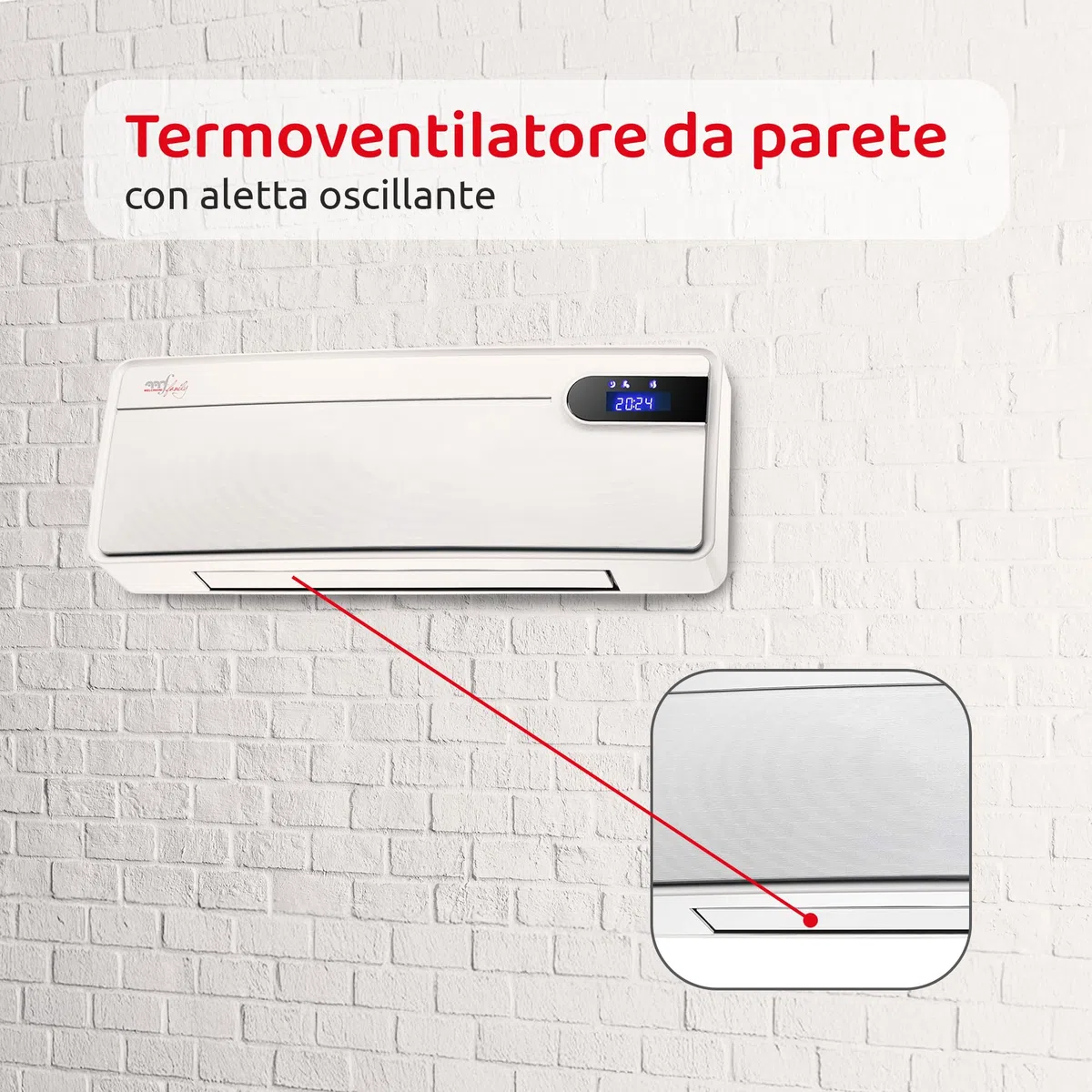 TERMOVENTILATORE DA PARETE PTC WARMY WALL