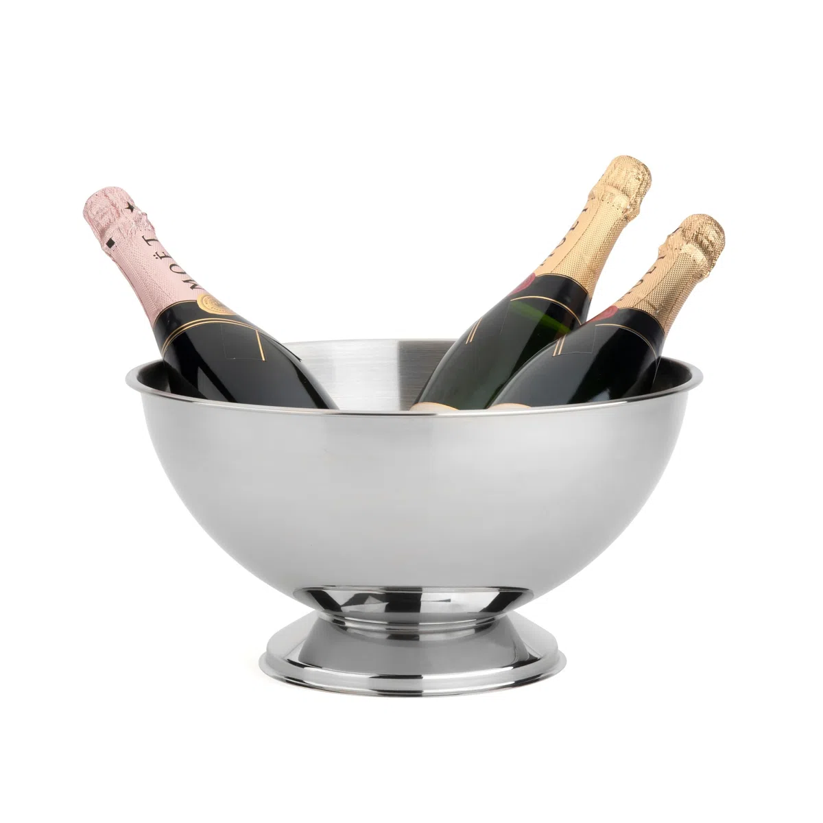 Leopold Ciotola per champagne Vienna Classic II, acciaio inossidabile, diametro 35 x 19 cm, 304, argento, 1 pezzo (confezione da 1), classica