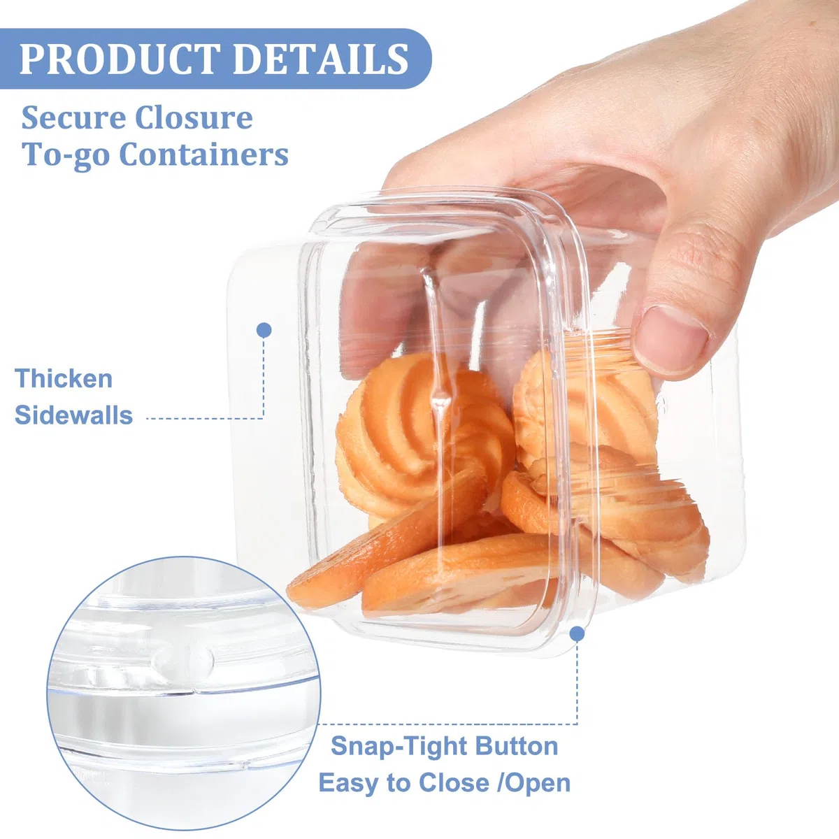 Tazze da Dessert in Plastica con Coperchi 50 Pezzi Coppe da Dessert Quadrate 240ml/8oz Bicchiere da Dessert con Coperchio Coppette per Budino per Mousse Gelati Compleanni Matrimoni