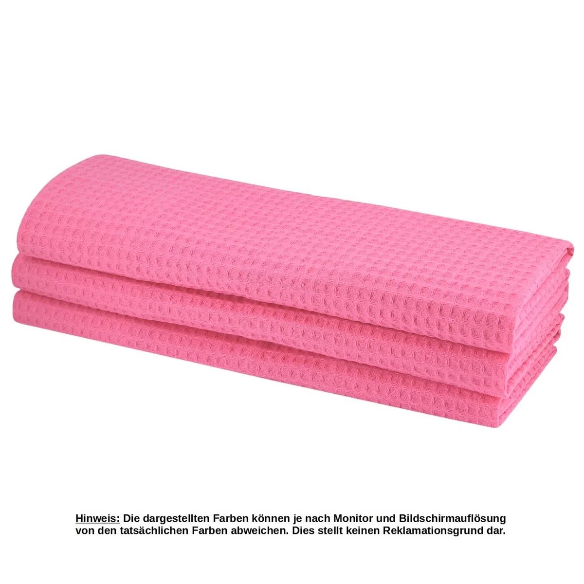 Daloual 3 X Piquee Strofinaccio, in Gastronomia di qualità, 100% cotone, 70 x 50 cm, di alta qualità a nido d' ape, colore: rosa/pink