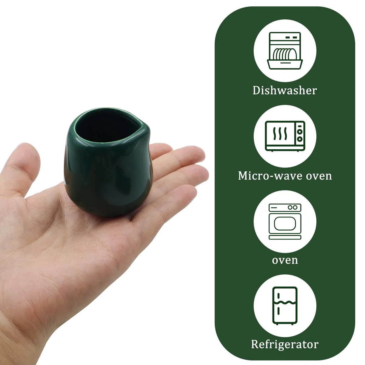 6 Pezzi Bricco Latte Professionale 50ml Mini Brocca per Latte in Ceramica Lattiera Ceramica Mini Lattiera Mucca per Cappuccino con Beccuccio Bricco per Latte Art per Salsa Latte Caffè (Verde)