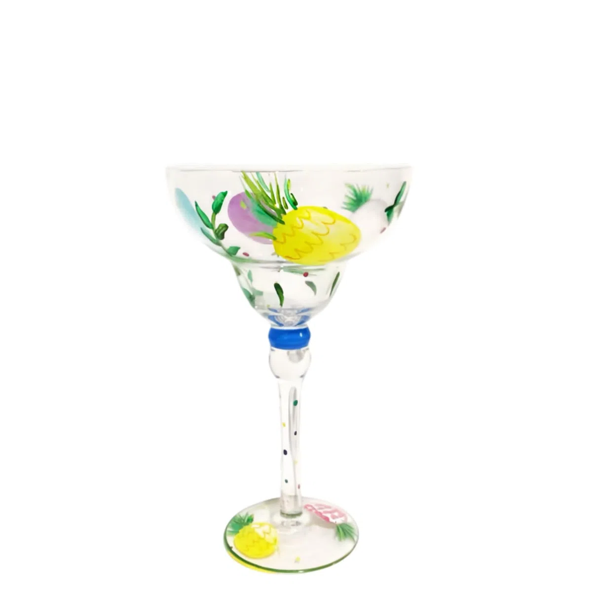 Bicchieri da margarita soffiati a mano, bicchieri da bar, bicchieri da cocktail, bicchieri per feste in casa, matrimoni, cristallini, con uccellini (pear)
