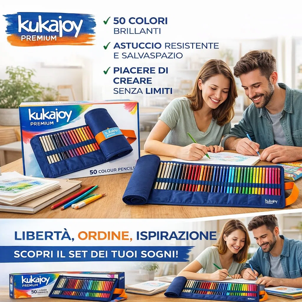 50 Pastelli A Olio + Astuccio Rotolo - MINA 4.0 - Matite Colorate da Disegno e Schizzo per Bambini e Adulti – Set Artistico Completo per Colorare, Pastelli Ad Olio Per Scuola e Hobby Creativi, Rosso
