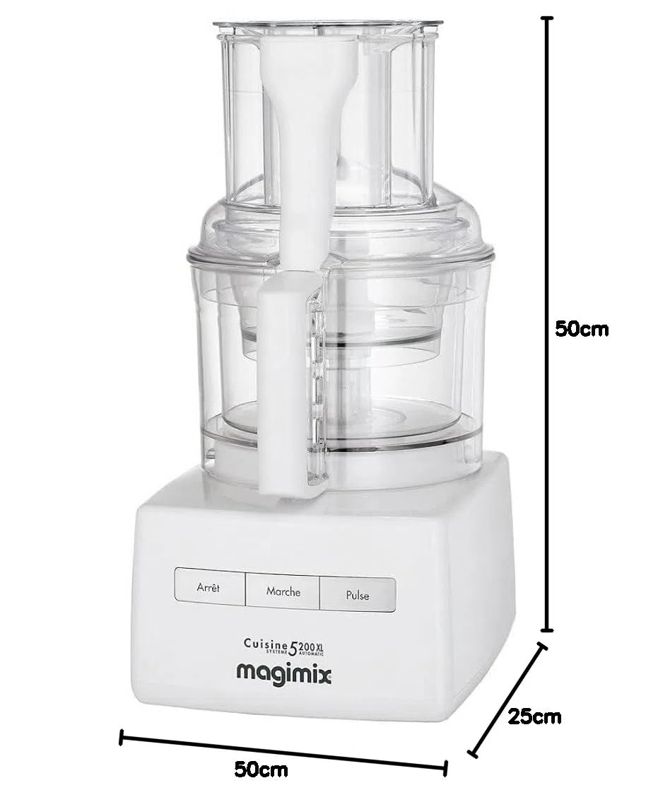 MAGIMIX Robot Da Cucina Compact 5200 Xl Argento/Bianco