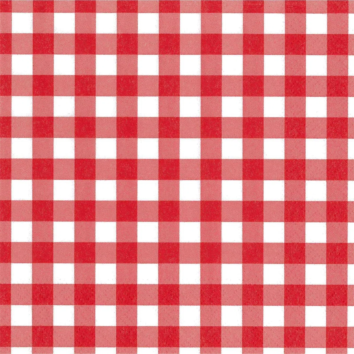 PAPSTAR Tovaglioli con motivo a quadri Vichy, 330 x 330 mm, stampati, 14 pieghe, 3 strati, tessuto a quadretti rossi e bianchi, 1 pezzo (87102)