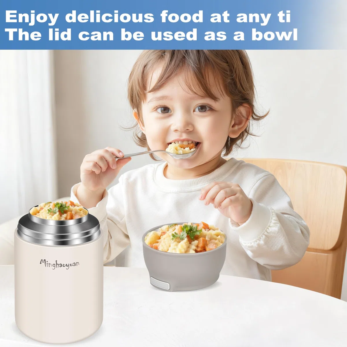 Termos per Alimenti Caldi 800 ml, Portapranzo Contenitore Termico per Alimenti Caldi di Acciaio Inossidabile, Isotermico Lunch Box Termico con Cucchiaio, Portavivande per Zuppa, Pasta