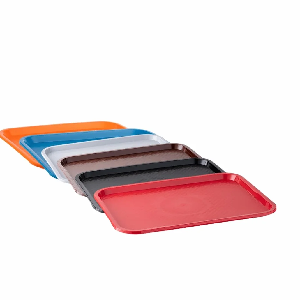 APS Vassoio fast food, infrangibile e lavabile in lavastoviglie, prodotto in Germania, 53 x 32,5 cm, altezza 2 cm (GN 1/1), nero, 553, 53 x 32,5 cm, h: 2 cm