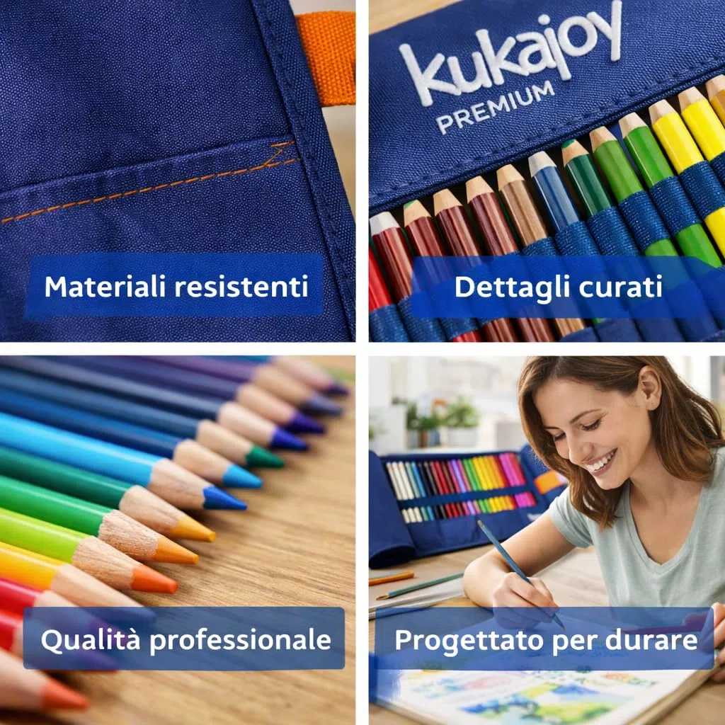 50 Pastelli A Olio + Astuccio Rotolo - MINA 4.0 - Matite Colorate da Disegno e Schizzo per Bambini e Adulti – Set Artistico Completo per Colorare, Pastelli Ad Olio Per Scuola e Hobby Creativi, Rosso