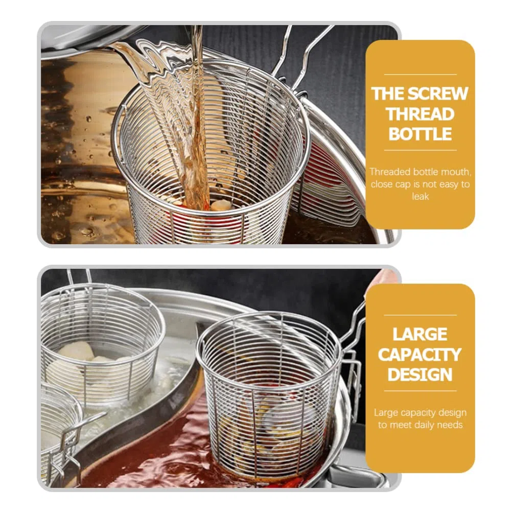 Colino in Acciaio Inox Con Manico, Scolapasta a Maglia Fine Per Cucina, Ideale Per Scolare Pasta E Verdure, Compatibile Con Pentole a Pressione