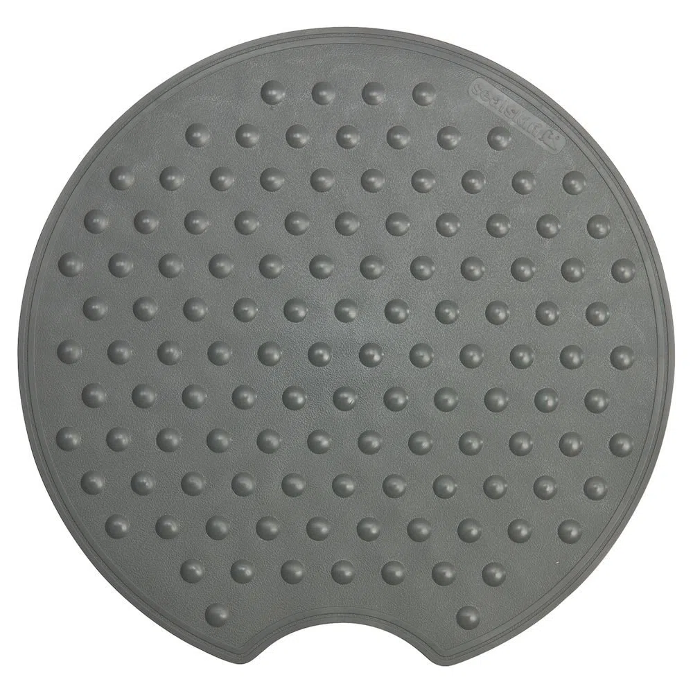Sealskin Rotondo Tappetino Antiscivolo di Sicurezza, Gomma, Antracite, 53.5 x 55 x 0.3 cm