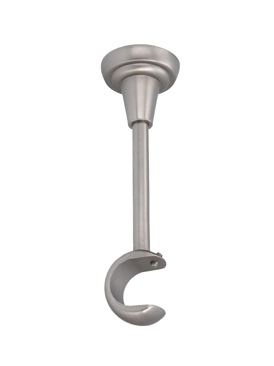 Kit Bastone per Tende in metallo 25mm Cromo Opaco Montaggio a Soffitto 180 cm Zoya