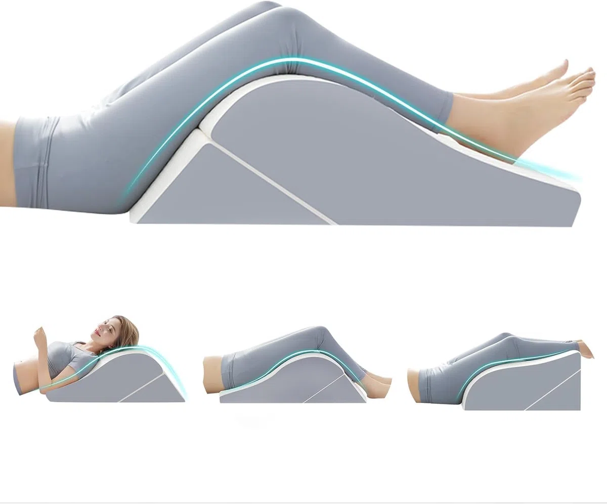 cuscini a cuneo per l'elevazione delle 2PCS per dormire, cuscino a cuneo per le gambe dopo la sostituzione del ginocchio dopo l'intervento chirurgico, cunei per le gambe per l'elevazione per