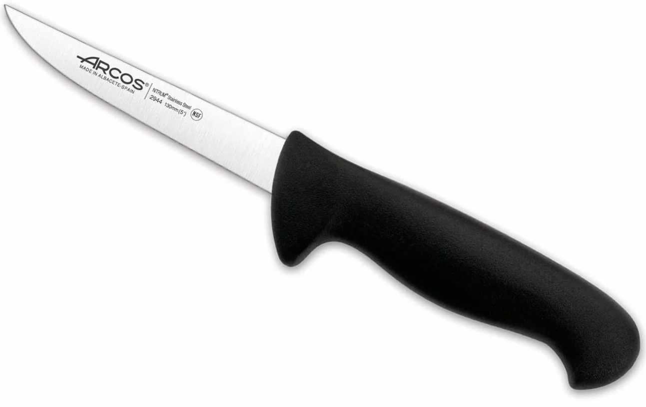 Arcos Serie 2900 - Coltello Disosso - Lama Acciaio Inossidabile Nitrum 100 mm - Manico Polipropilene Colore Nero