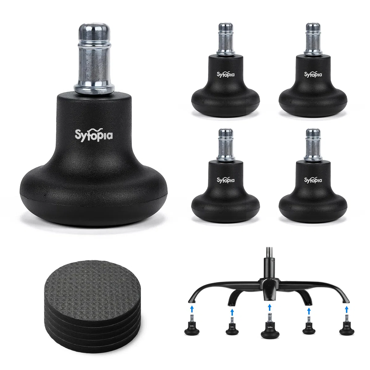 Bell Glides sgabello rotanti o ruote sostituzione sedia ufficio