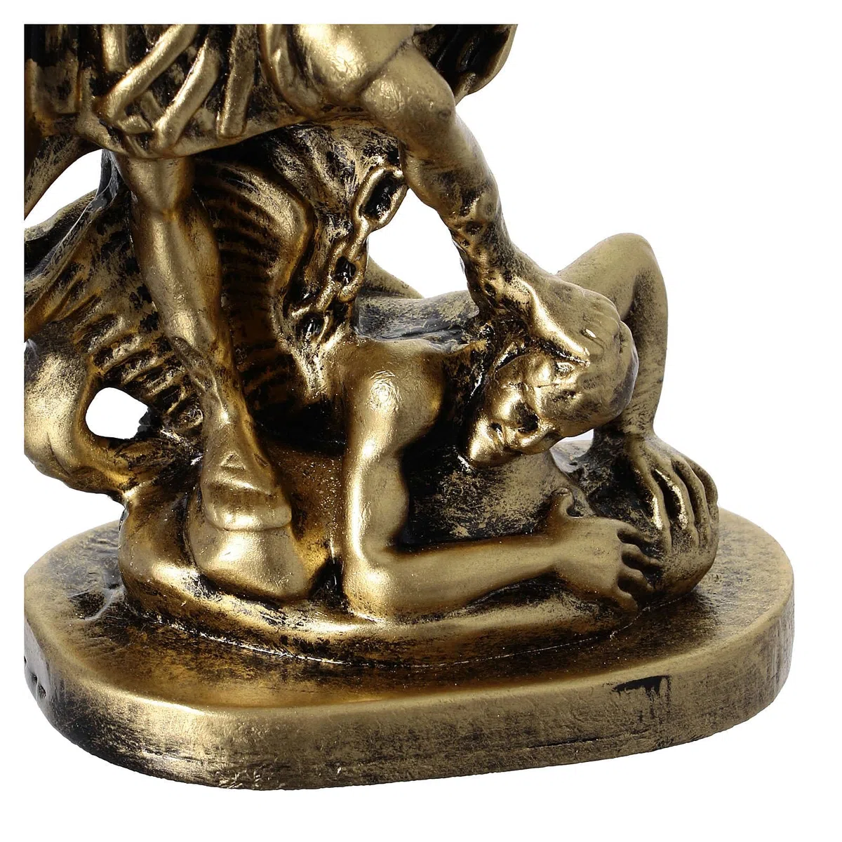 Holyart Statue in resina e PVC: Statua resina San Michele 15 cm effetto ottone