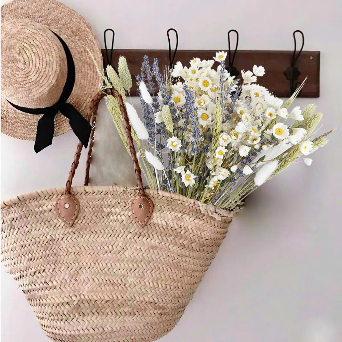Mazzi Fiori Secchi Decorativi Naturali per Vaso Miste Bouquet Lavanda Essiccata Gerbere Coda di Coniglio Pampas Erba di Grano per Bomboniere Matrimonio Decorazione Casa Fai Da Te Partito
