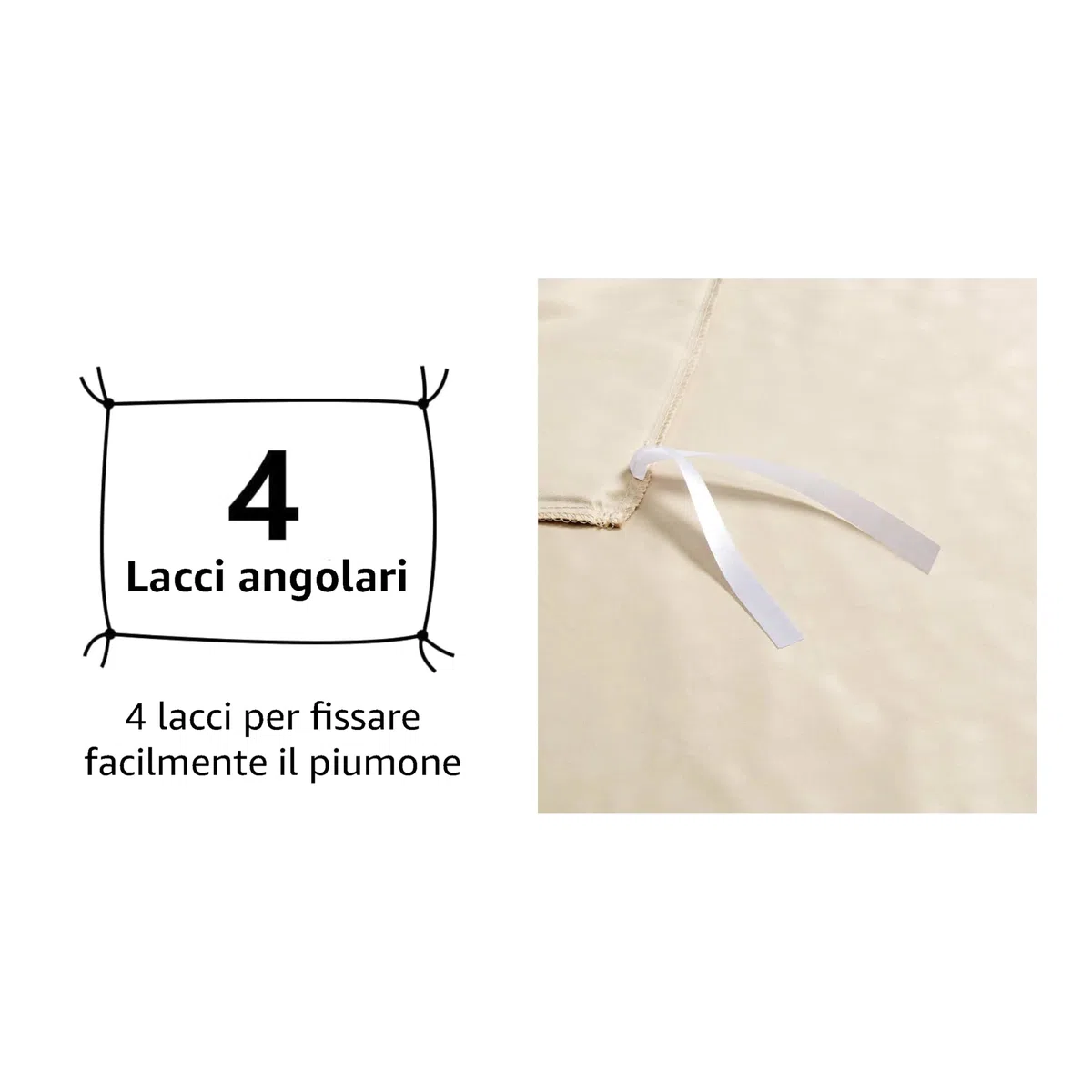 Amazon Basics Set copripiumino Matrimoniale in microfibra, 3 pezzi, copripiumino da 240 x 220 cm e 2 federe da 50 x 80 cm, beige, a righe