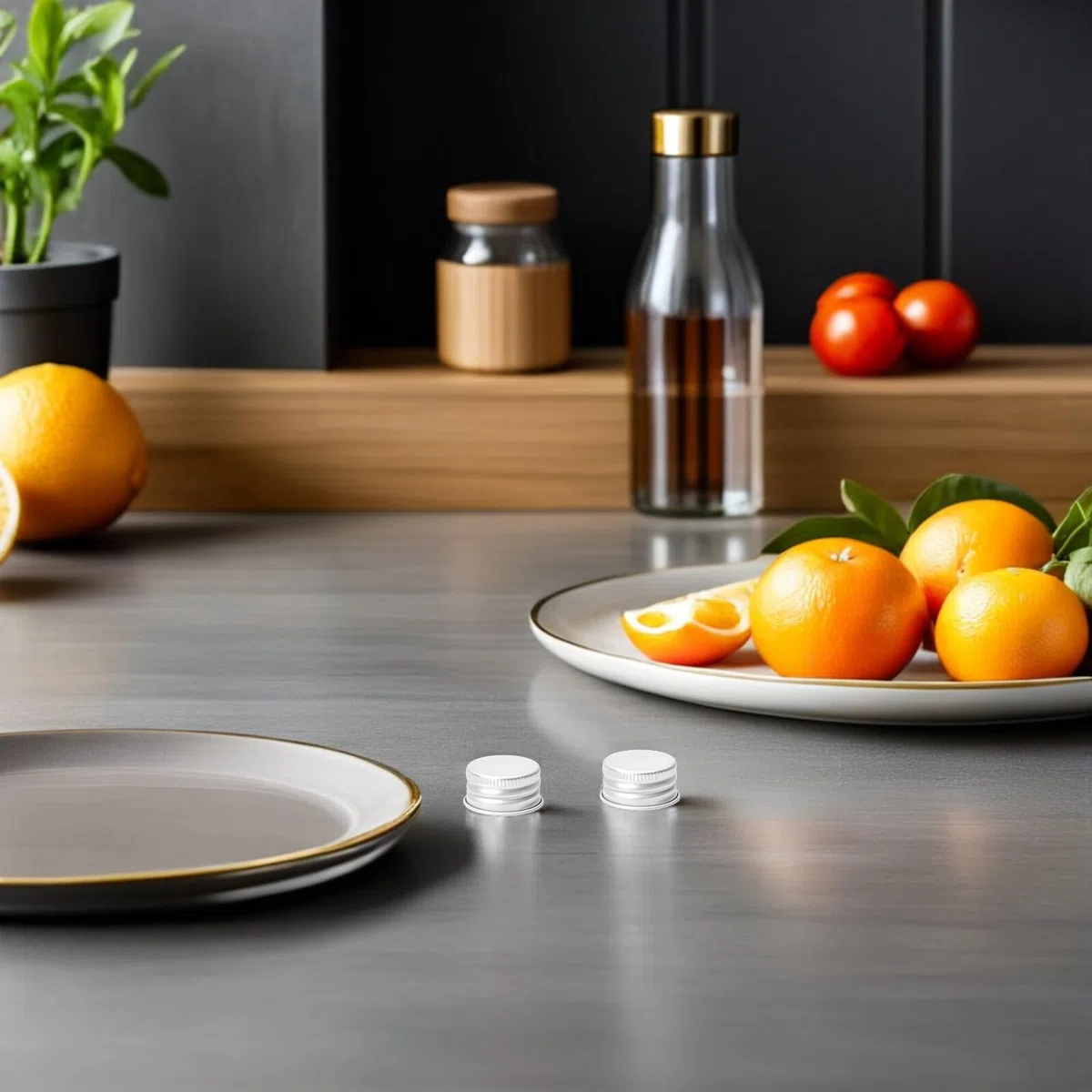 Tappo a Vite per Bottiglia in Alluminio 28mm Ermetico, Coperchio Filettato Antiperdita, Set da 100 Pezzi per Contenitori in Vetro, per Viaggi e Conservazione Domestica