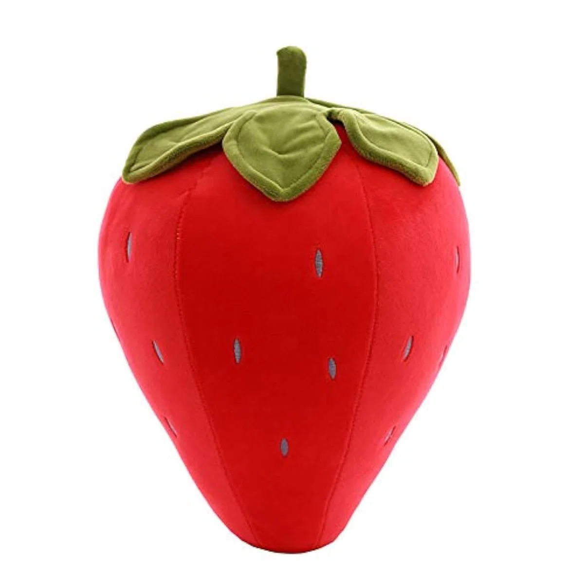 Cuscino decorativo in peluche a forma di fragola, ideale come regalo di compleanno, per cameretta dei bambini, per divano (rosso, 22 cm)