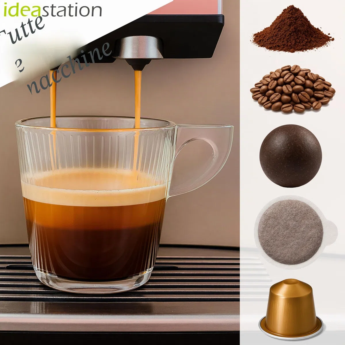 idea-station tazzine caffe vetro 6 pezzi - 80 ml - bicchieri caffe vetro - tazze espresso - coffee espresso mug