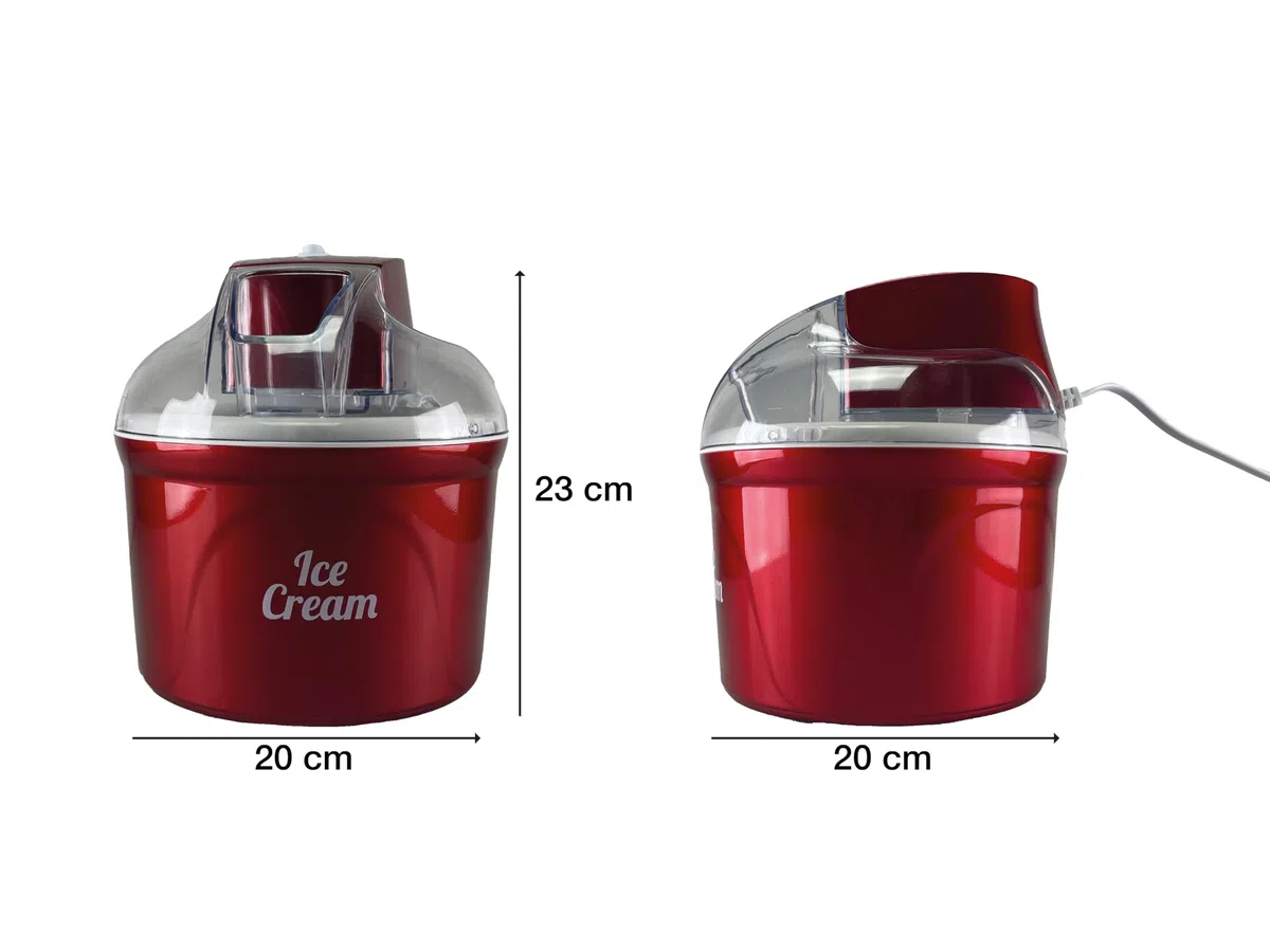 BEPER P102GEL002 Gelatiera refrigerante, Macchina per Gelato, Prepara gelato, sorbetti e frozen yogurt, Ciotola refrigerante in alluminio con doppio isolamento, Capacità 1,8 L, Ice Cream Maker