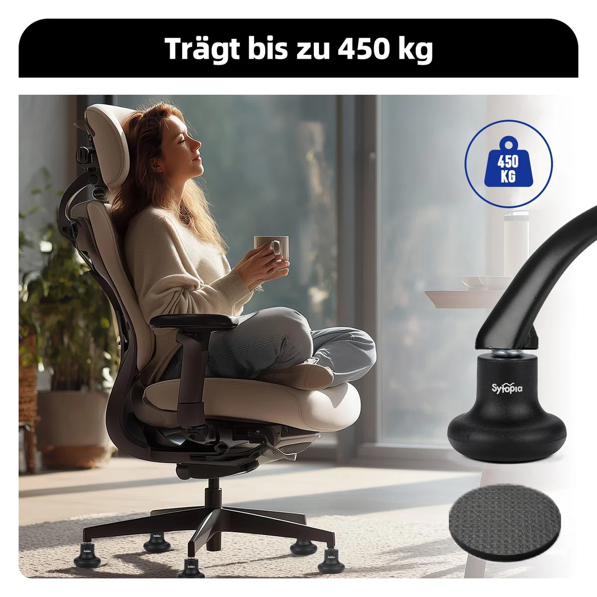 Bell Glides sgabello rotanti o ruote sostituzione sedia ufficio
