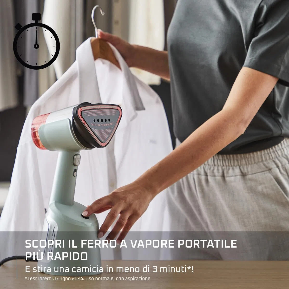 ROWENTA AeroSteam, Stiratrice Verticale, Risultati come il Ferro da Stiro, Stiratrice per Capi Rapida e Intuitiva, Efficienza Energetica, DR9814F0