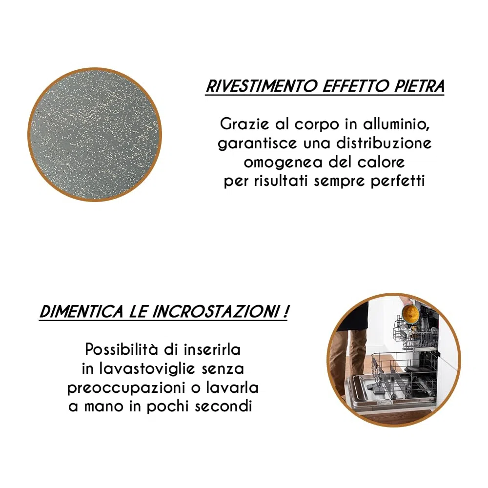 ARCA, Teglia 36 cm per Forno, Antiaderente e Adatta alla Lavastoviglie, in Alluminio, Forma Margherita, Made in Italy