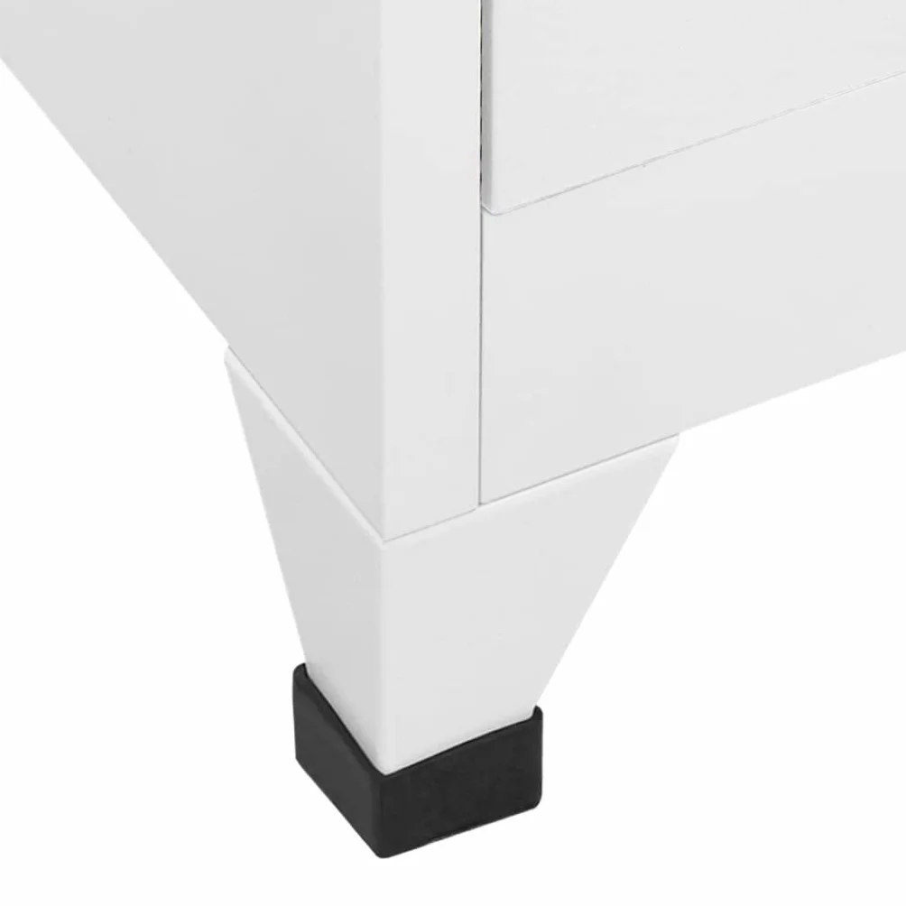 vidaXL Armadio a 9 Armadietti in Acciaio 90x45x180 cm Grigio Mobiletto Ufficio