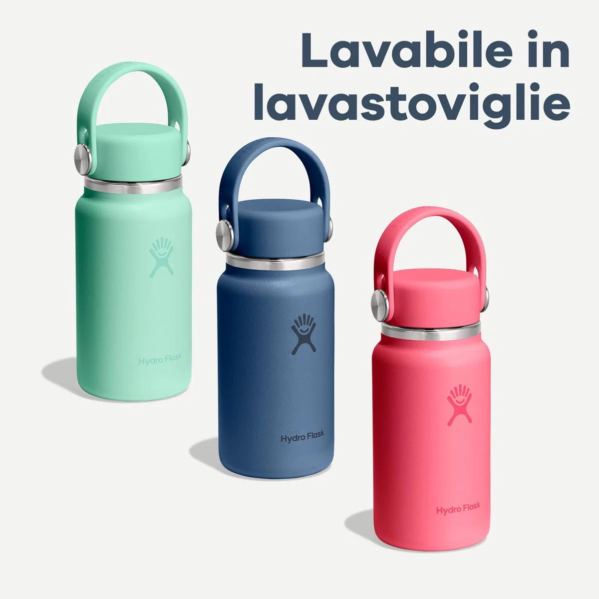 Hydro Flask – Micro Hydro 200 ml (6.7 oz) – Mini Flask Isolato Ermetico con Cinghia Clip-On – Freddo & Caldo fino a 7 Ore – Compatto & Resistente – White