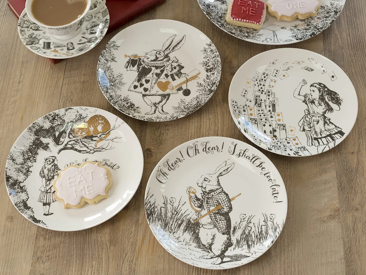 V&A Alice nel Paese delle Meraviglie, per la Cena, il Tè pomeridiano o la Colazione, Fine China, 20.5cm (8''), Set di 4