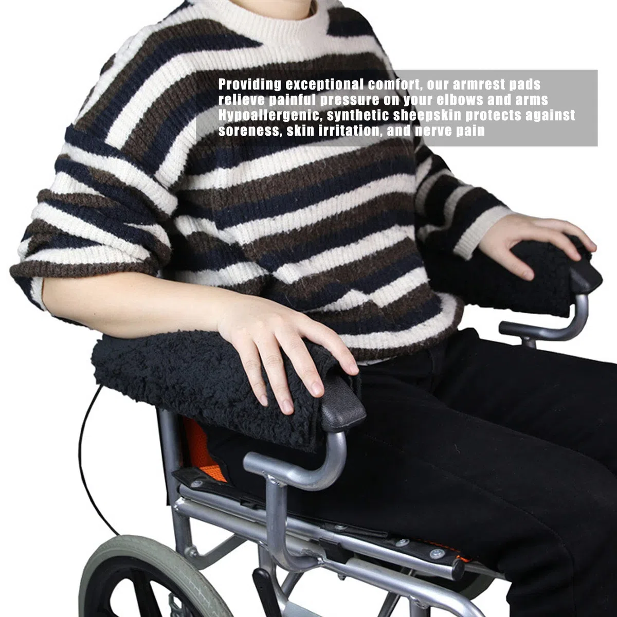 Copri bracciolo per sedia a rotelle Pad per bracciolo per sedia a rotelle 1 paio Copri bracciolo per sedia a rotelle Cuscino per bracciolo per sedia a rotelle rimovibile per sedia da ufficio e da tras