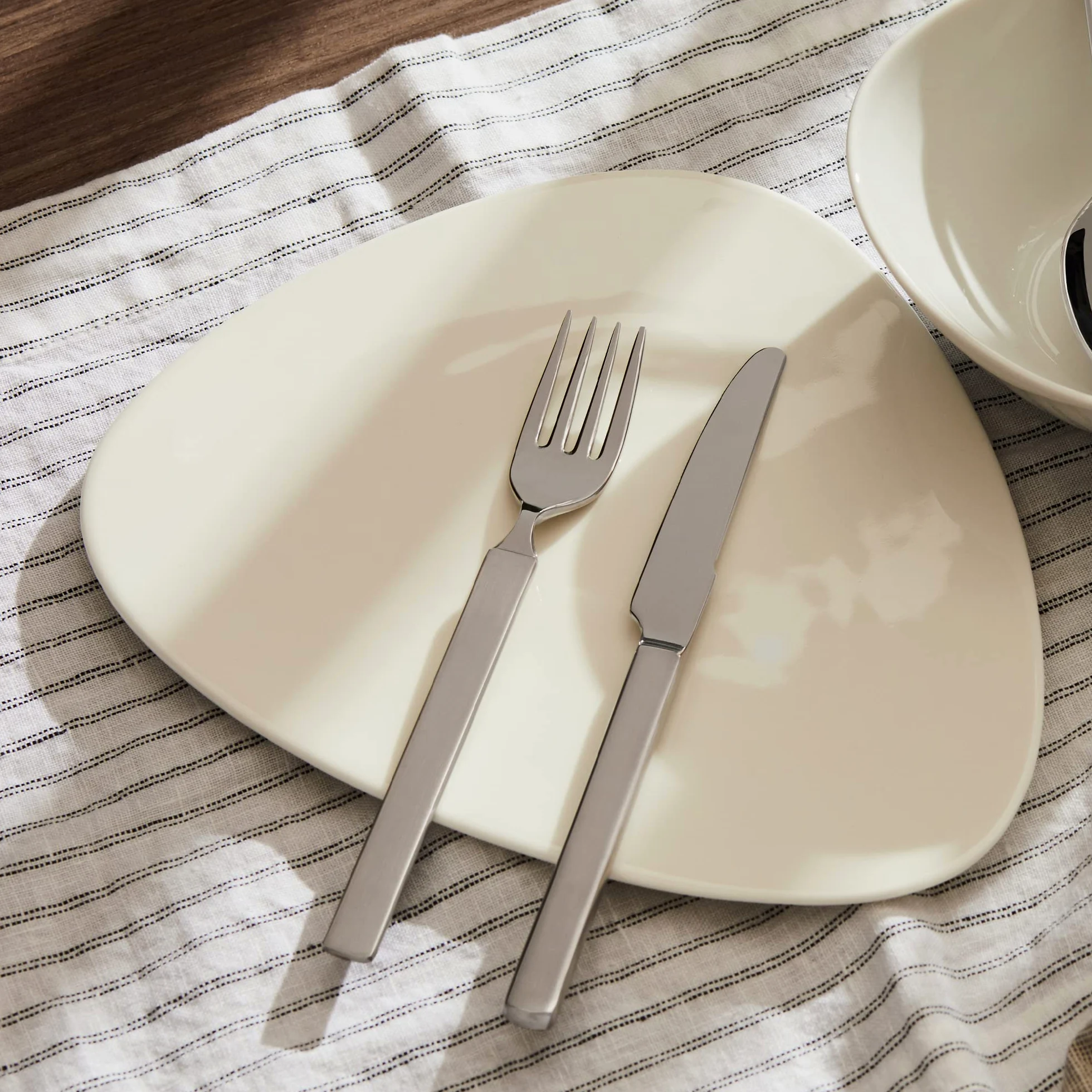Alessi 4180/5 Dry Forchetta da Frutta in Acciaio Lucido con Manico Satinato, Set da 6