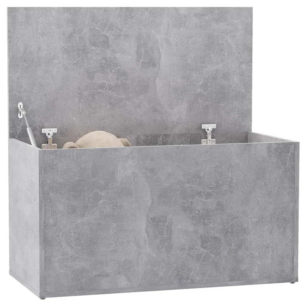 vidaXL Cassapanca Grigio Cemento 84x42x46 cm in Legno Ingegnerizzato