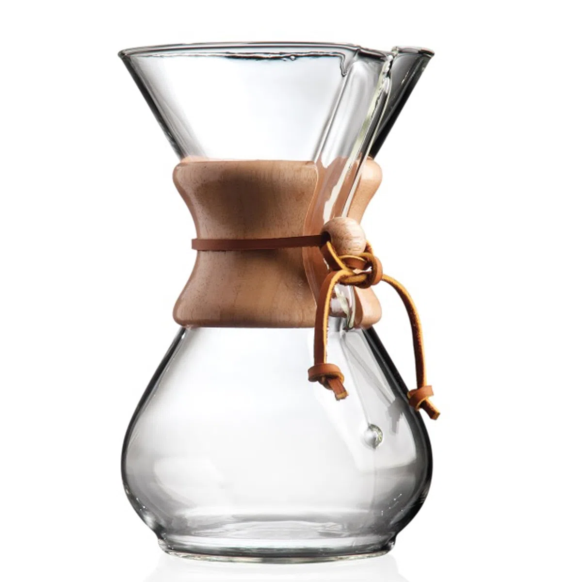 Chemex CM-6A Birraio di caffè, Legno, Vetro, Pelle, Trasparente