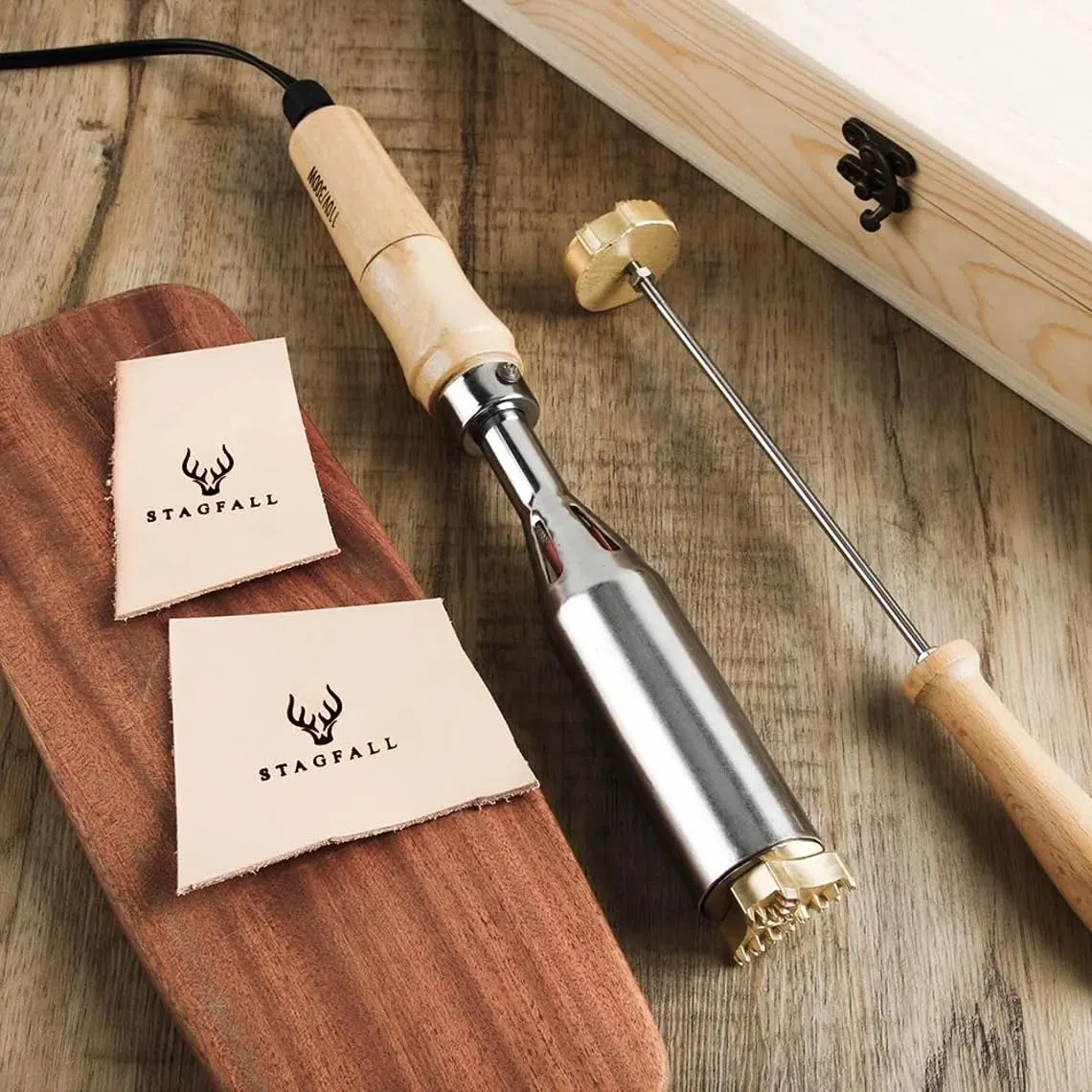 Timbro di ferro personalizzato in pelle, ferro elettrico per branding con logo personalizzato, timbro a caldo con fiamma, strumento di branding per legno, hamburger, pelle, noci di cocco