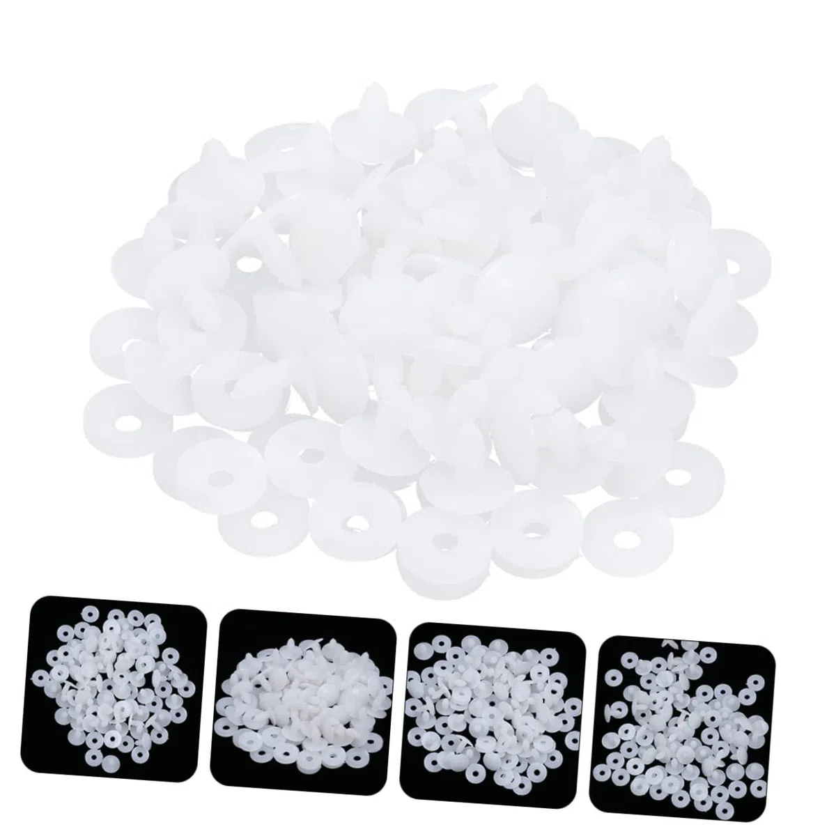 100 Set di Articolazioni per Bambole in Plastica Bianche Multiuso per Fai da Te Accessori per Interazione Genitori-Figli e Modellismo