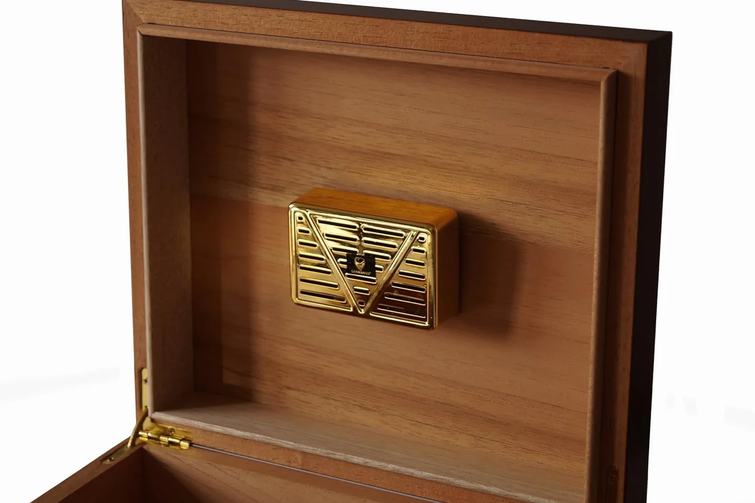 GERMANUS Sigari Humidor Classicus II con igrometro e umidificatore e GERMANUS Manuale Marrone