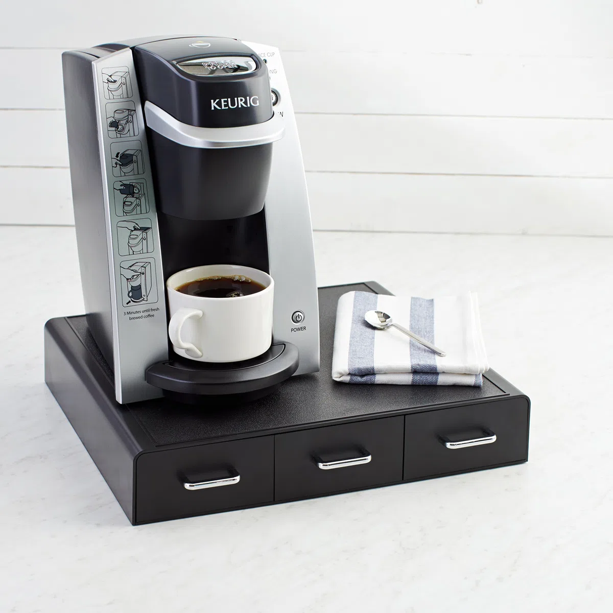 Amazon Basics - Cassetto di stoccaggio delle cialde di caffè per K-Cup - capacità 36, Nero