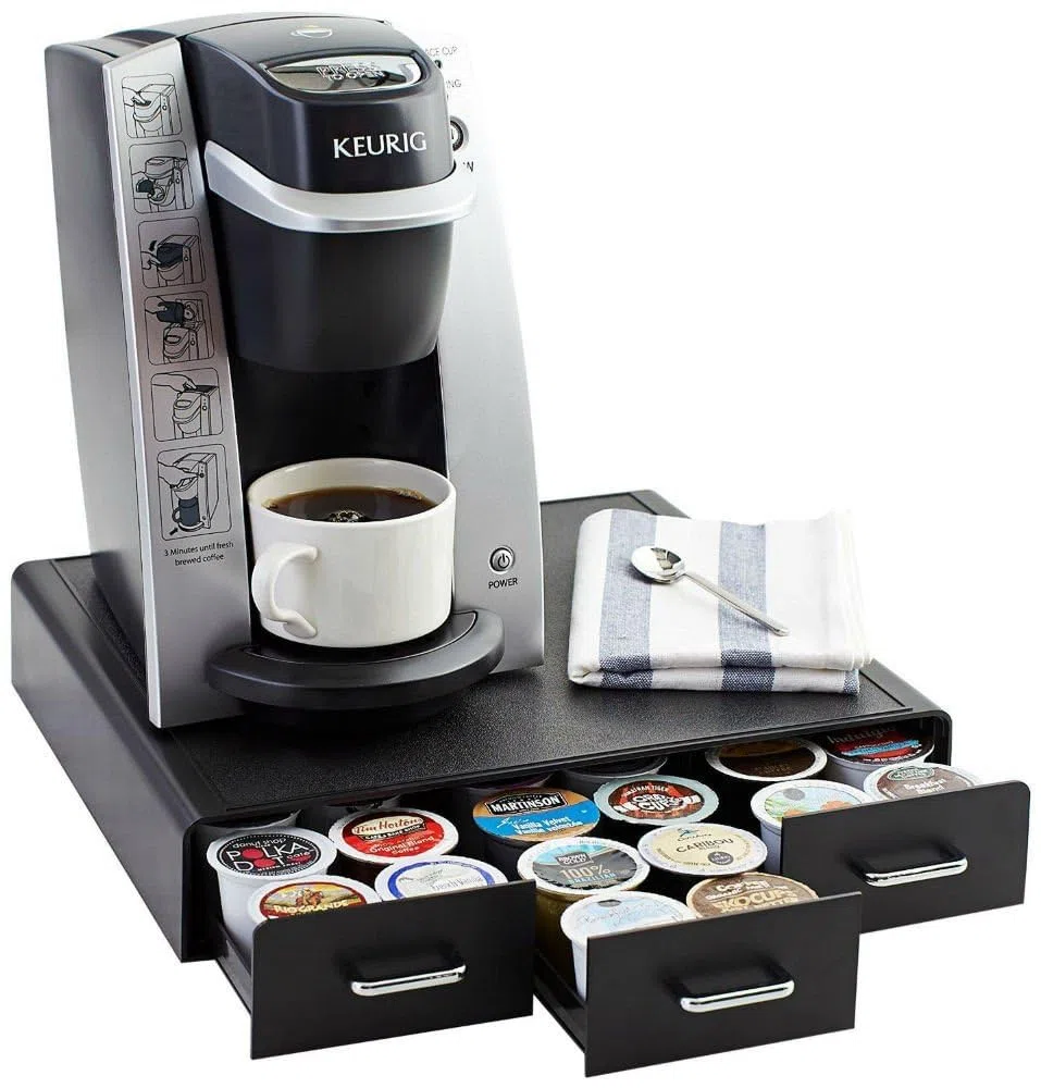 Amazon Basics - Cassetto di stoccaggio delle cialde di caffè per K-Cup - capacità 36, Nero