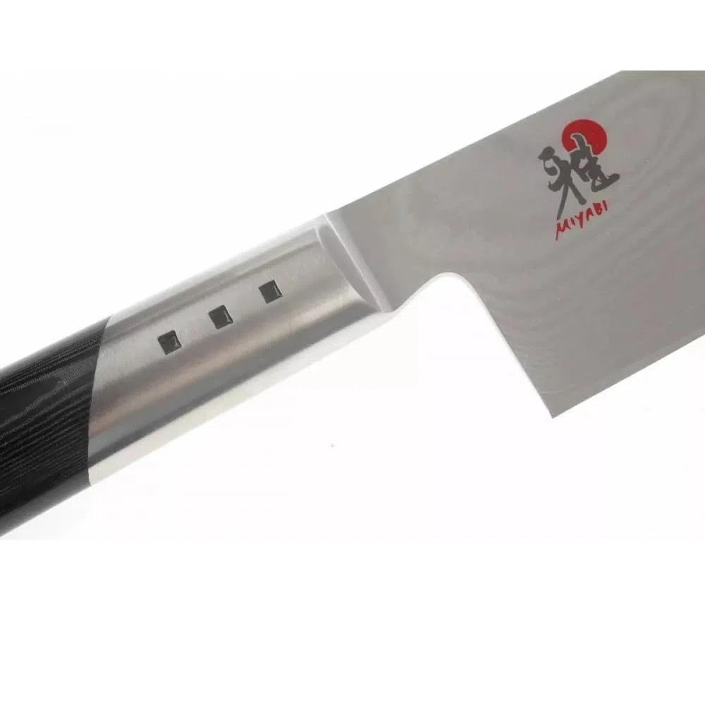 MIYABI Coltello Santoku, Lunghezza lama: 18 cm, Lama larga, Acciaio inox speciale/Impugnatura in micarta, 7000 D