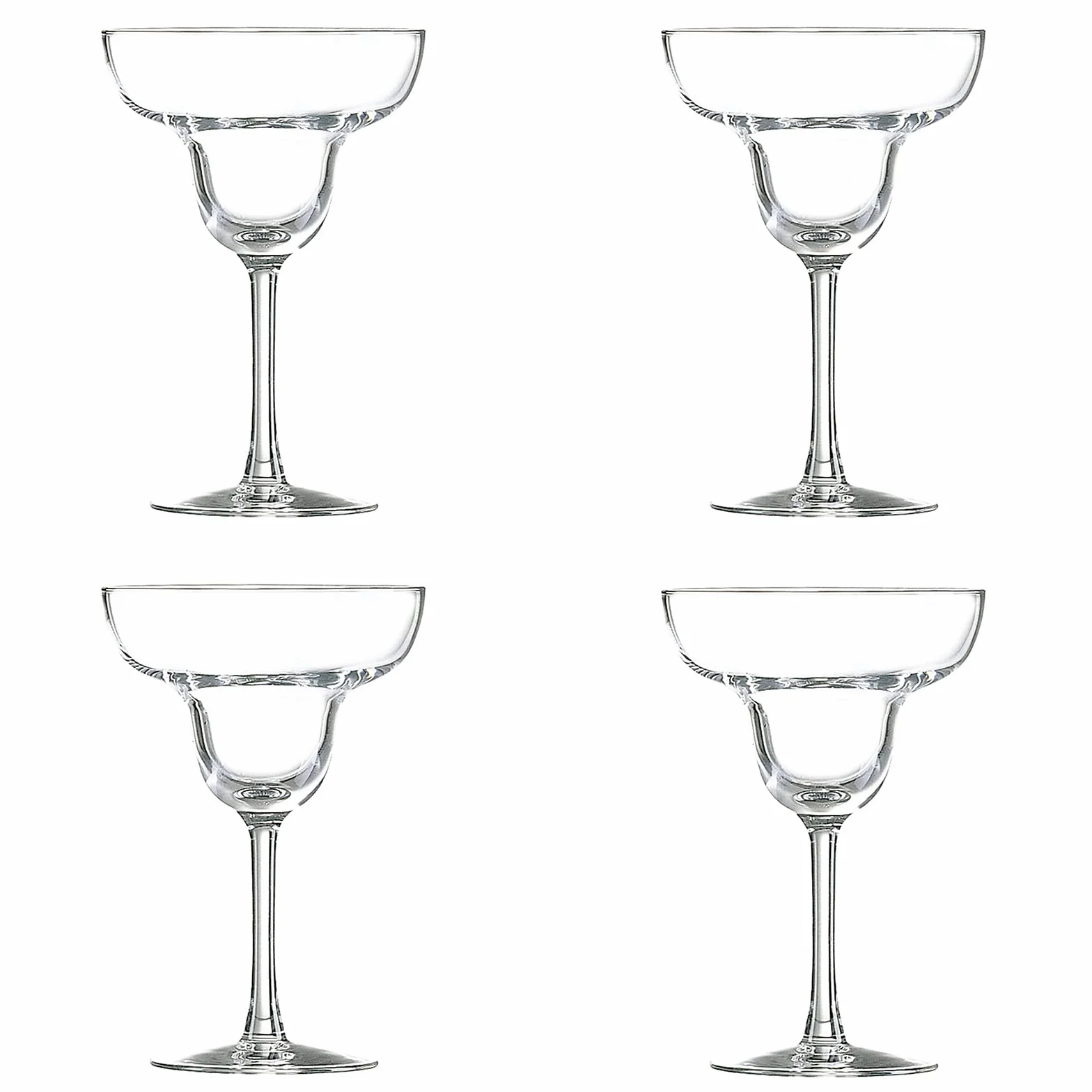 alpina Set di 4 bicchieri da cocktail in vetro a margarita da 250 ml