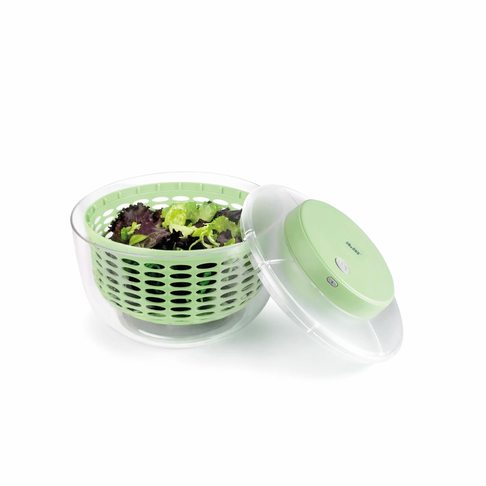 IBILI - Centrifuga elettrica Spin 2,80 Lt, centrifuga elettrica per insalata e verdure, ricaricabile tramite USB, asciugatura rapida