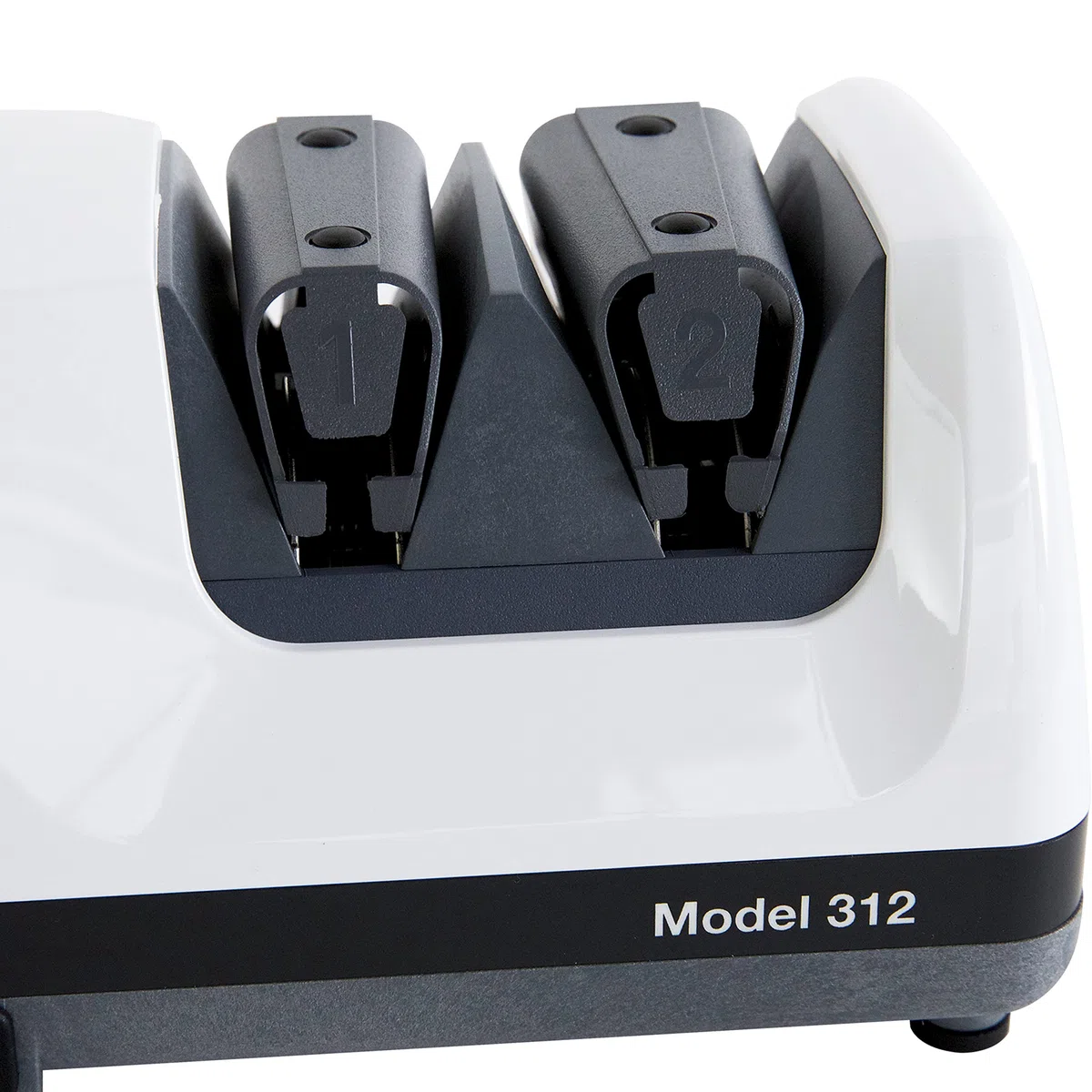 Chef’sChoice 312 UltraHone - Affilacoltelli elettrico per coltelli dritti e seghettati, con controllo dell'angolo di precisione, 2 fasi, colore: Bianco