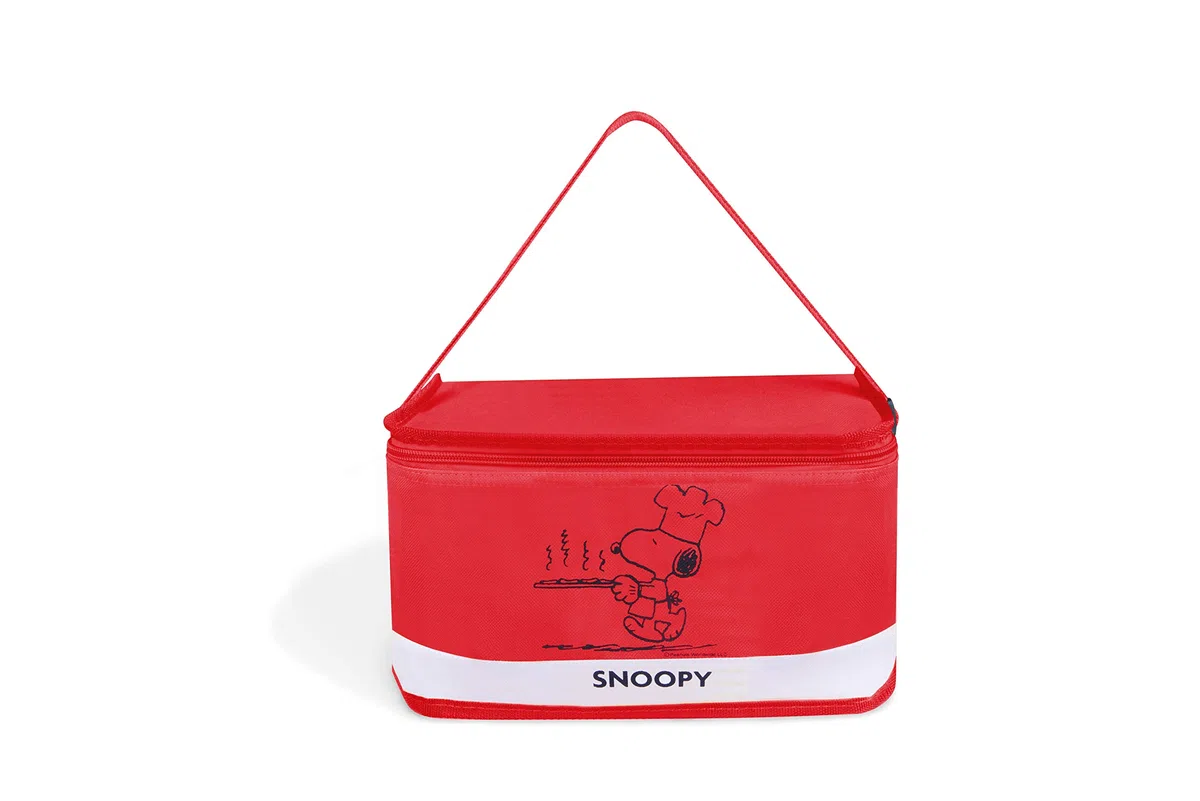 Excelsa Peanuts: Snoopy, 61622 Sacco per il pranzo, Poliestere, 7 litri, Rosso