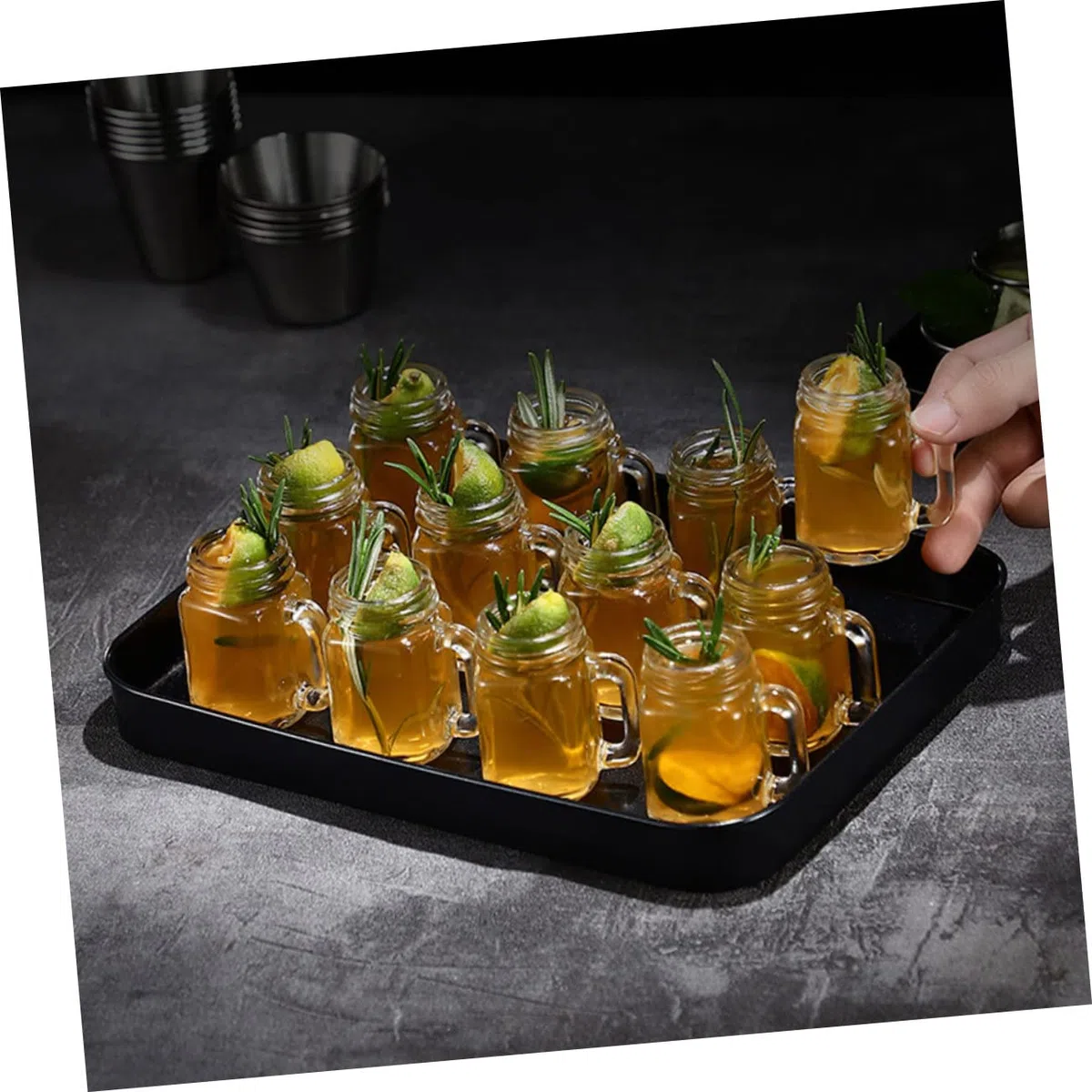 MAGICLULU Set 6 Bicchieri Liquore Mini 40ml in Vetro Superficie Liscia e Finitura Levigata, Bicchieri Cocktail Creativi per Feste e Bar