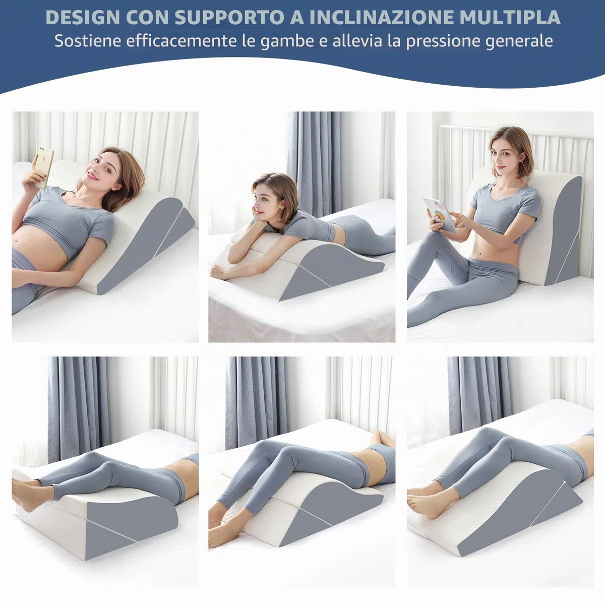 cuscini a cuneo per l'elevazione delle 2PCS per dormire, cuscino a cuneo per le gambe dopo la sostituzione del ginocchio dopo l'intervento chirurgico, cunei per le gambe per l'elevazione per