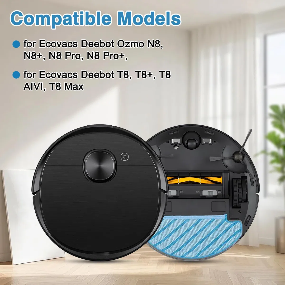 10 Pz Mop Panni di Pulizia Pastiglie per Ecovacs Deebot Ozmo T8 AIVI T8 Max T8 Series/ N8 Pro Plus/ N8 Pro Aspirapolvere